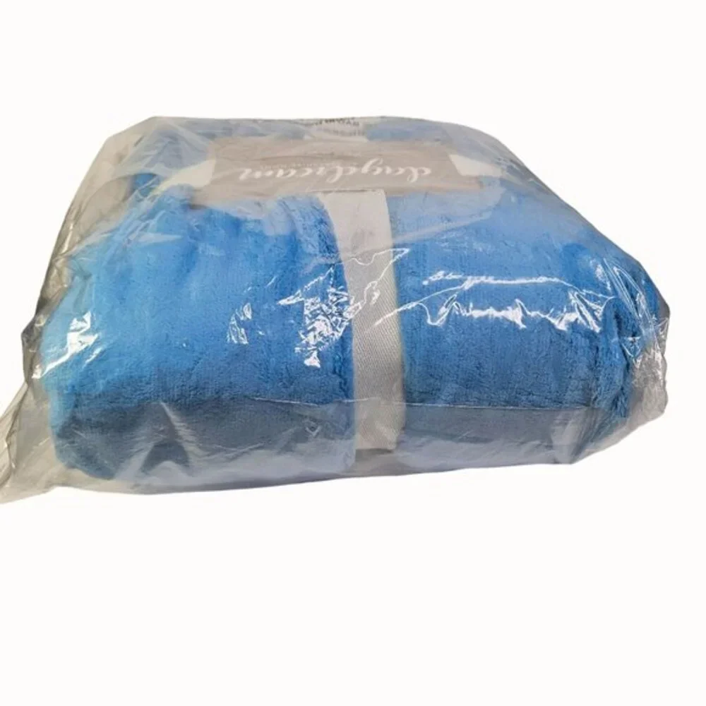 Daydream By Berkshire Home Throw Blanket 60 X 80 Blue Soft Plush Polyester‎ New